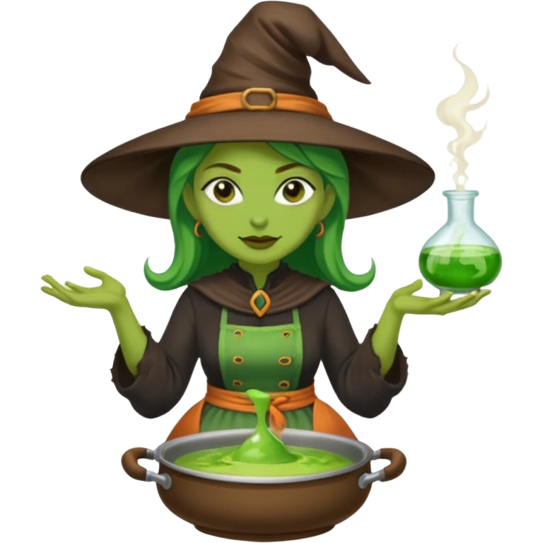 green witch cooking potion emoji