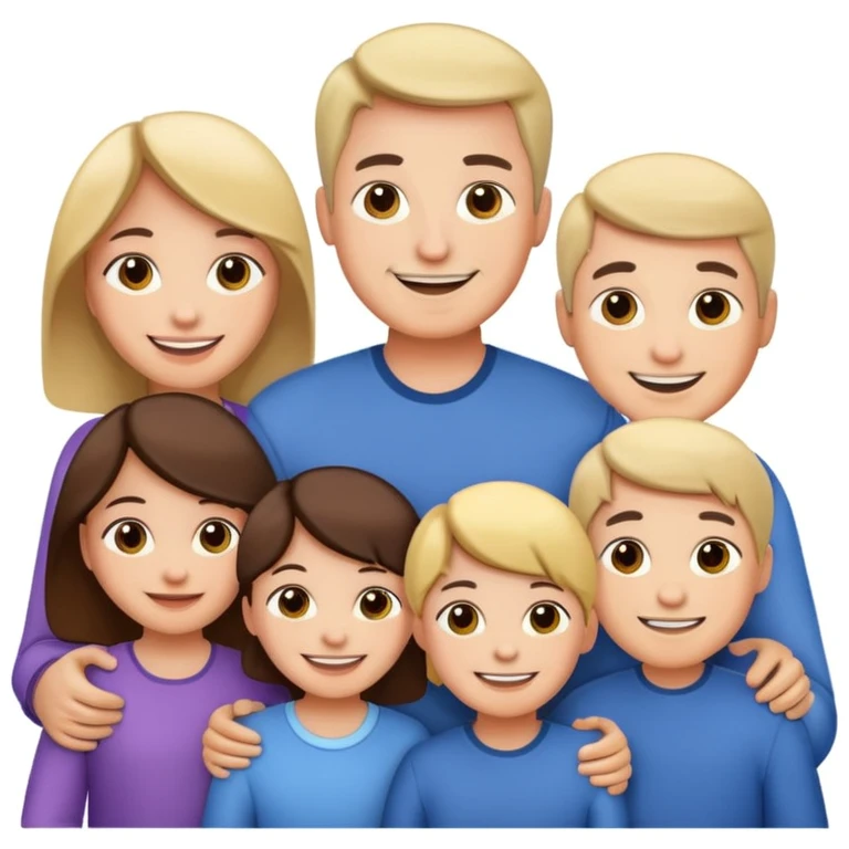 family posing for photo emoji
