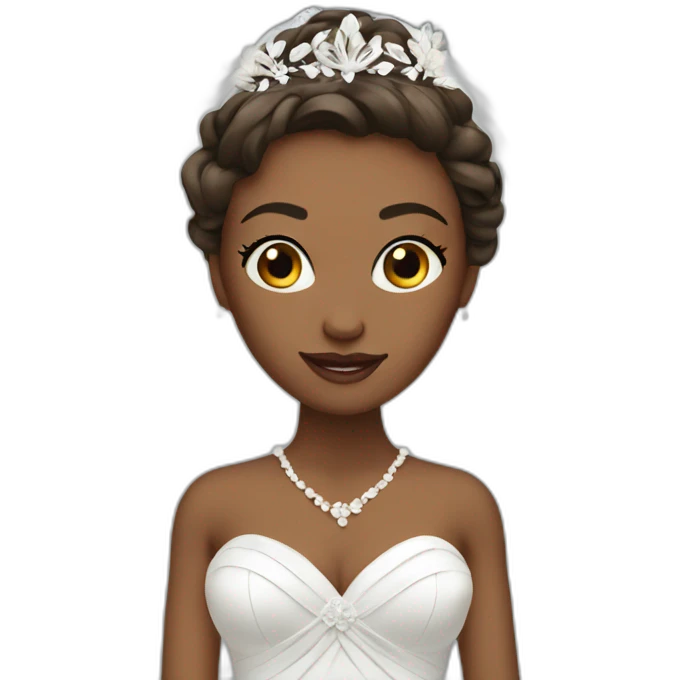 BRIDE IN A LONG DRESS WHITE emoji