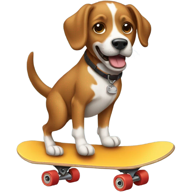 Dog skateboarding  emoji