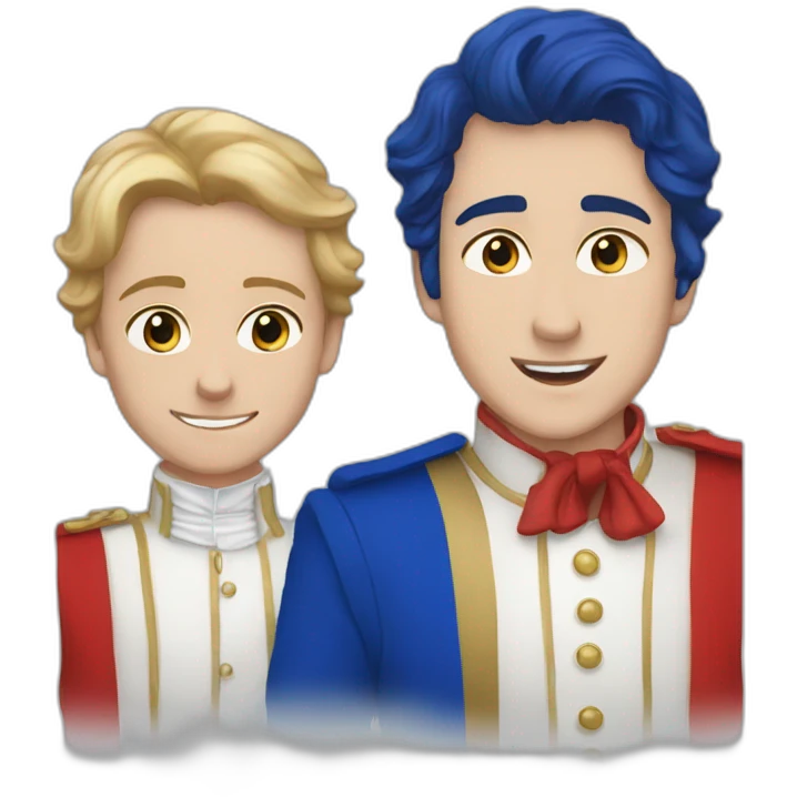 Henry and Alex  red white and royal blue emoji