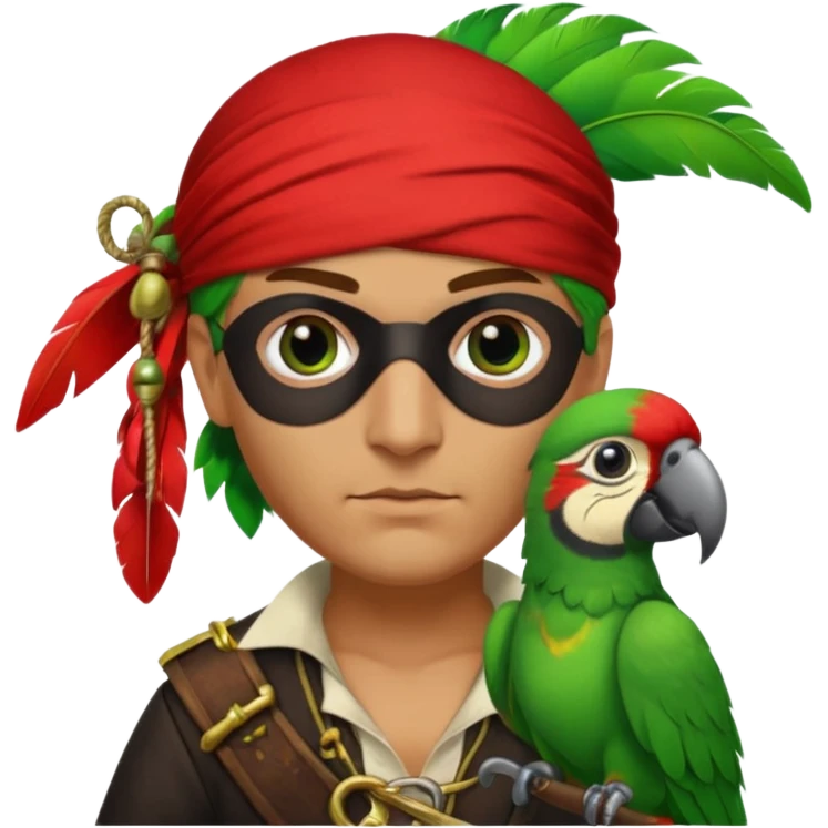 pirate and parrot emoji
