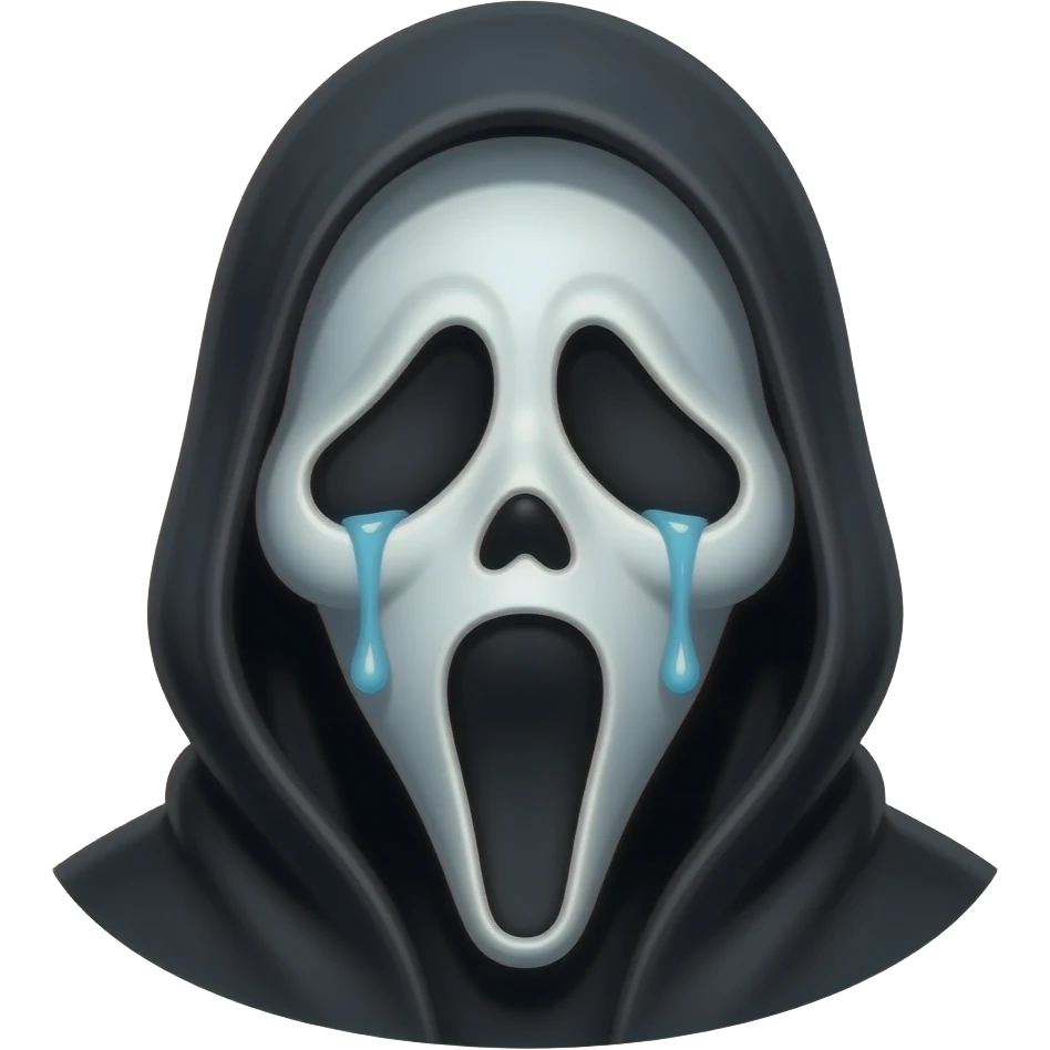 Ghostface laughing tears emoji