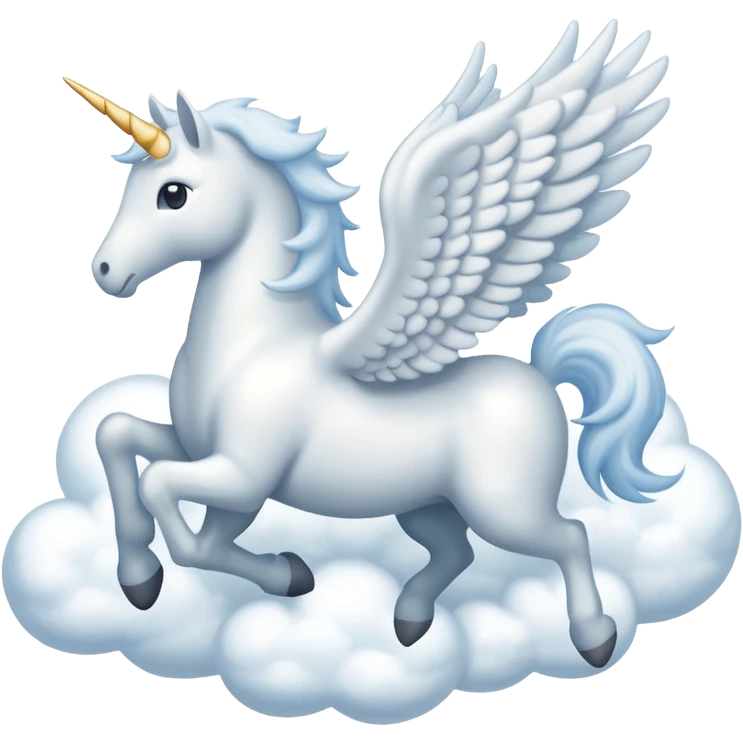 Pegasus made out of  Cloud  emoji