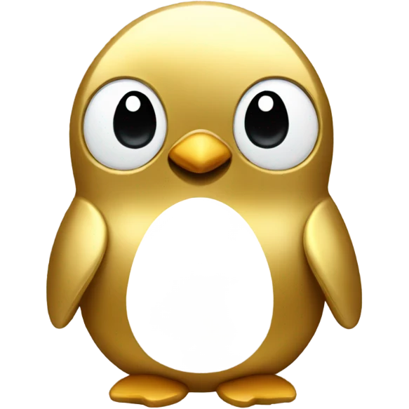 gold penguin emoji