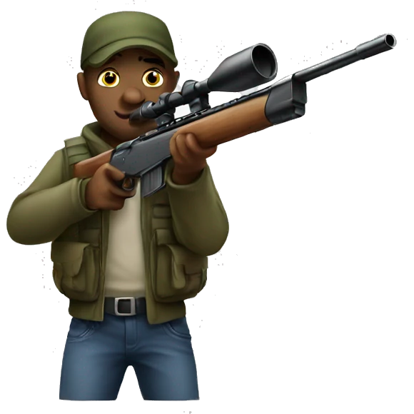 Good looking sniper emoji