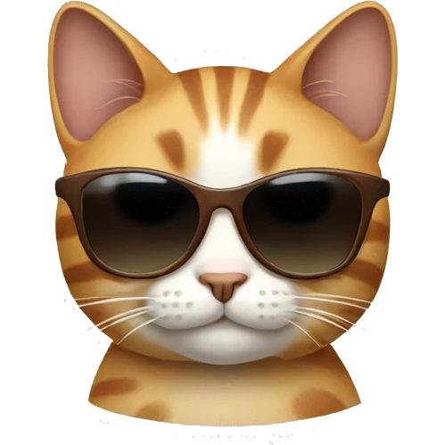 Cat with sunglasses emoji