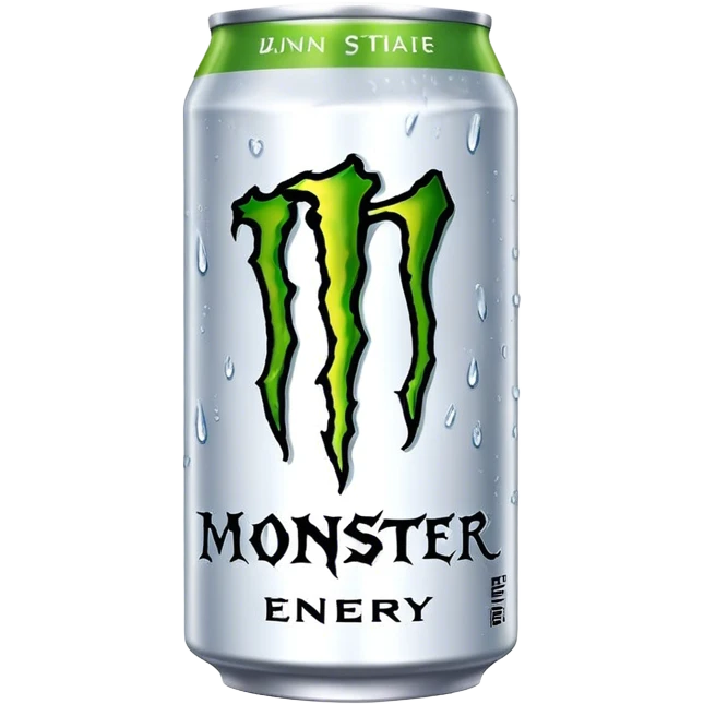 Monster energy drink white emoji