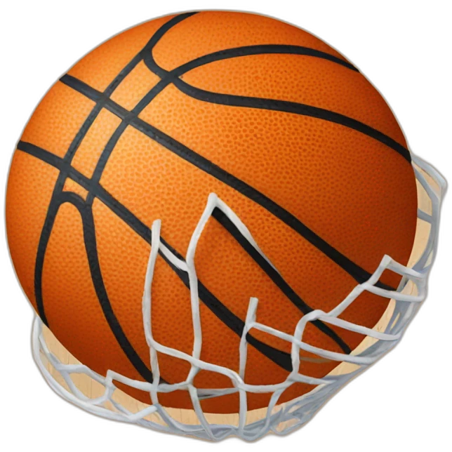 Realistic basketball emoji