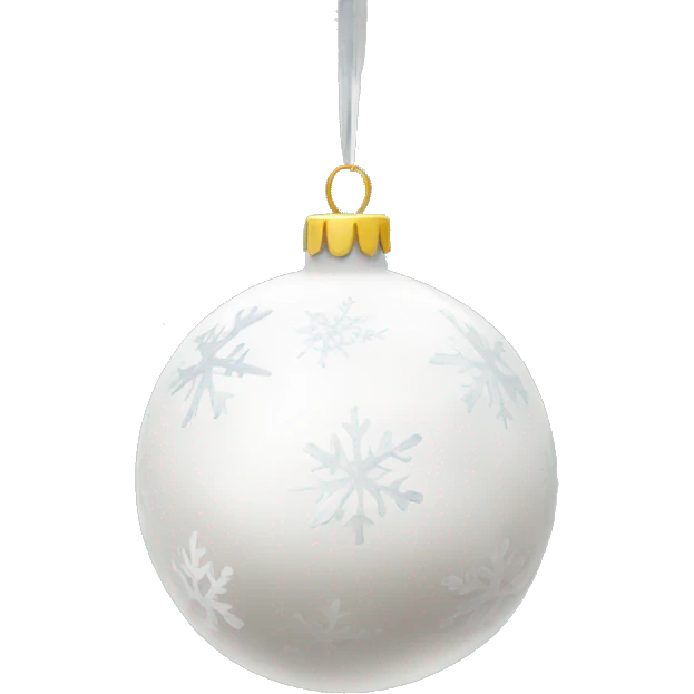 White Christmas ball decoration emoji