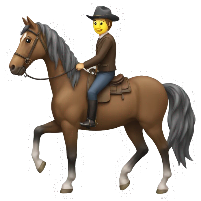 Un cheval sur un cheval sur un cheval emoji