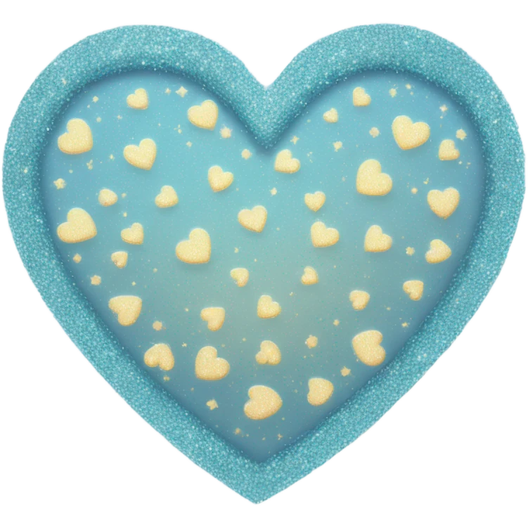 pastel blue glitter heart emoji