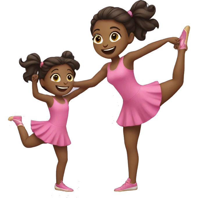 Mother daughter baton routine emoji