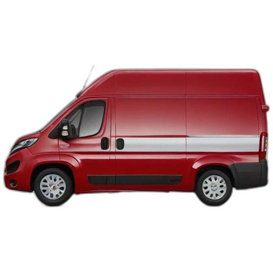 red coloured fiat ducato emoji