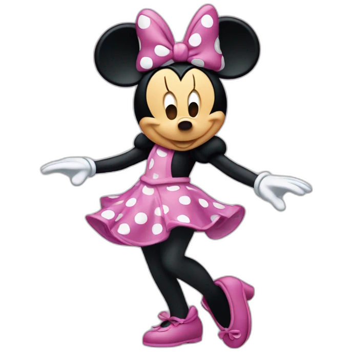 Minnie mouse dancing emoji