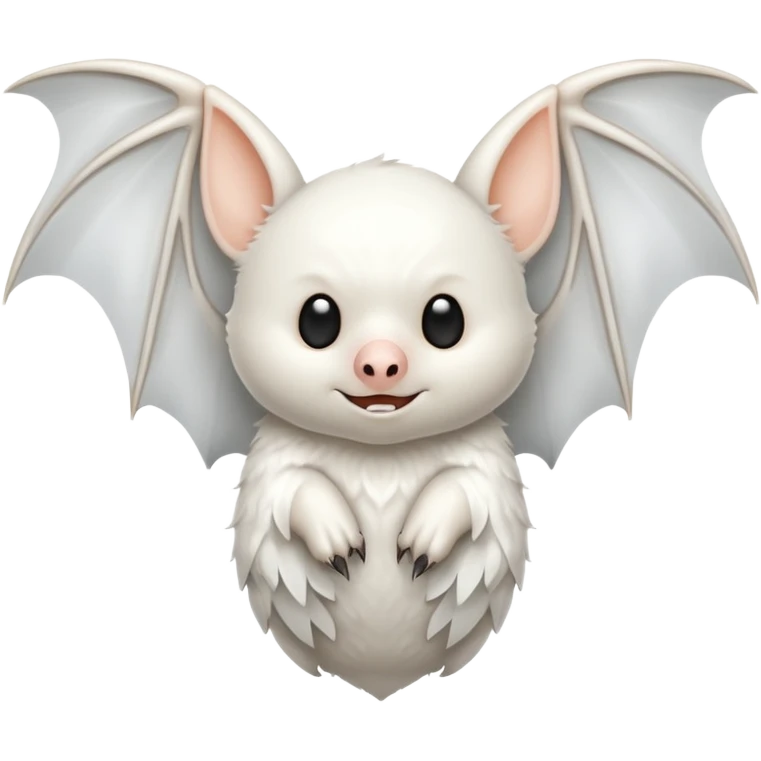 White bat with large wings  emoji