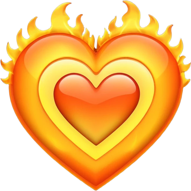 Heart with software flames
 emoji