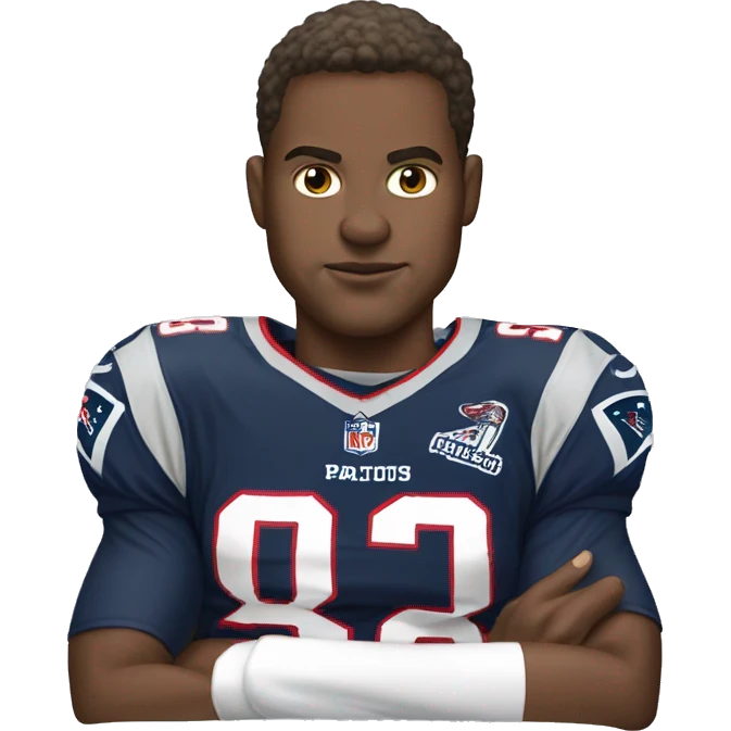 white boy wearing patriots jersey stink cloud emoji