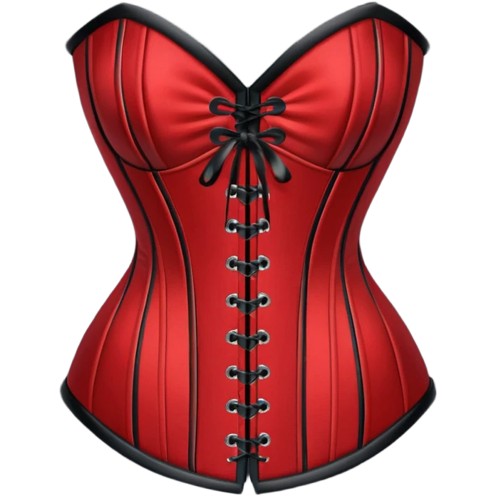 Red dark corset emoji