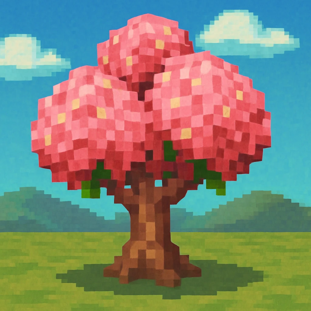 sakura cherry blossom low poly 3D style emoji