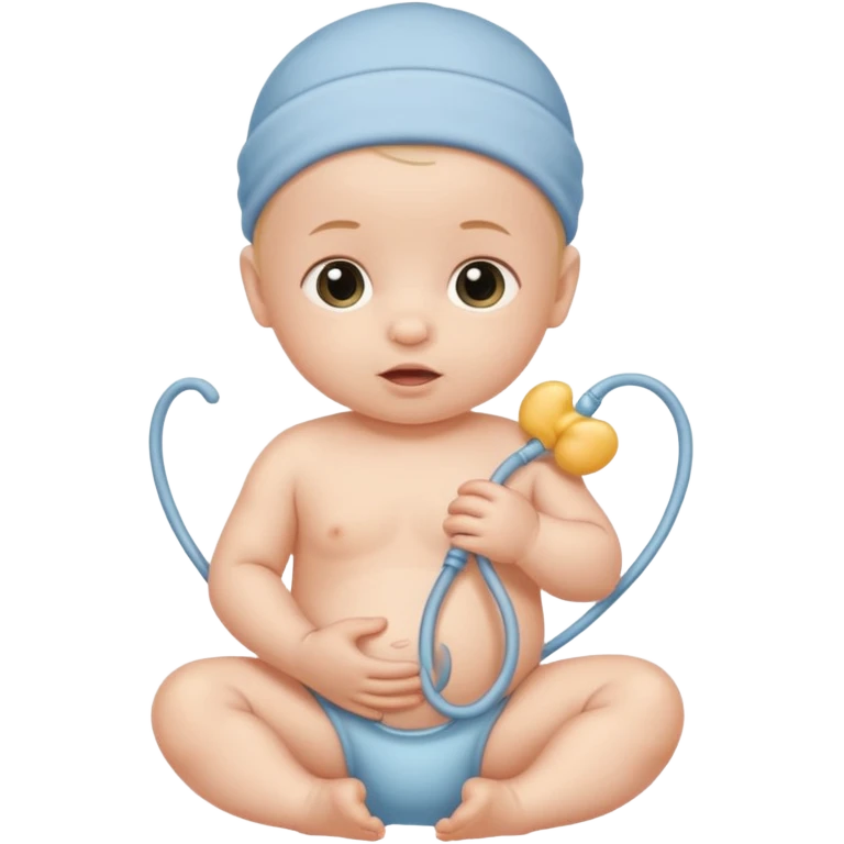 baby with umbilical cord emoji