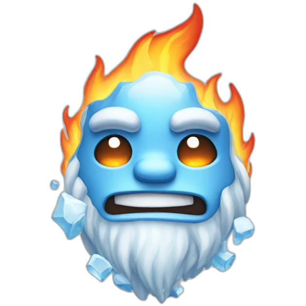 ice-man-with-fire-ice emoji