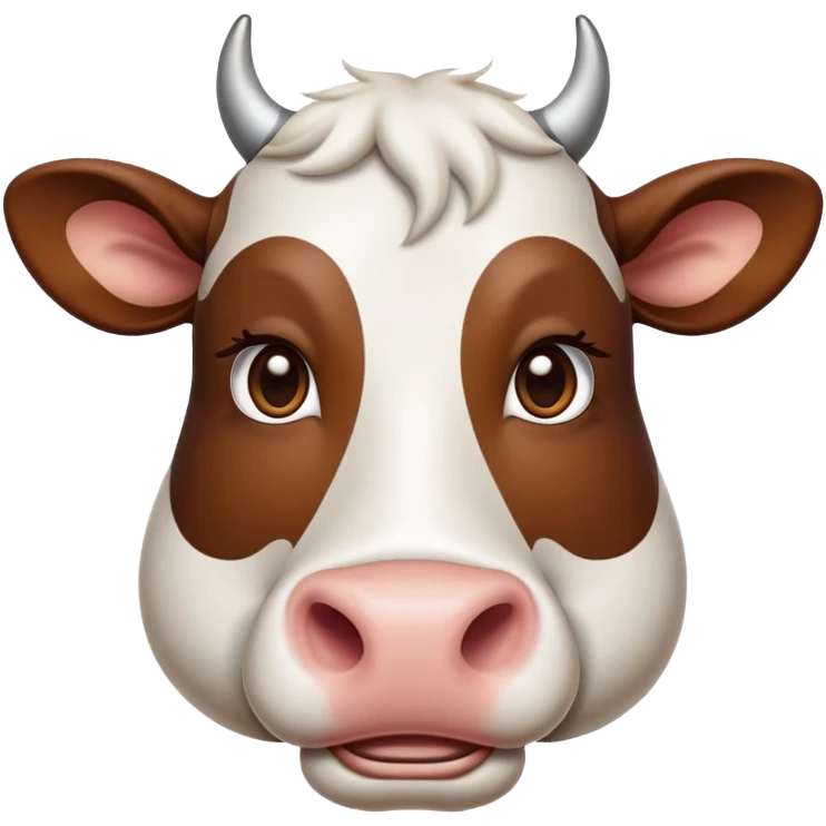 cinematic-noble-brown-and-white-cow-portrait-emoji,-poised-and-regal,-with-a-large,-sturdy-build-and-a-beautifully-patterned-hide-of-rich-brown-accented-by-crisp-white-patches,-deep-set-soulful-brown-eyes,-simplified-yet-sharp-and-sophisticated emoji