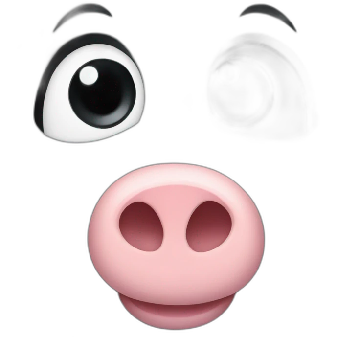 Pua pig disney face emoji