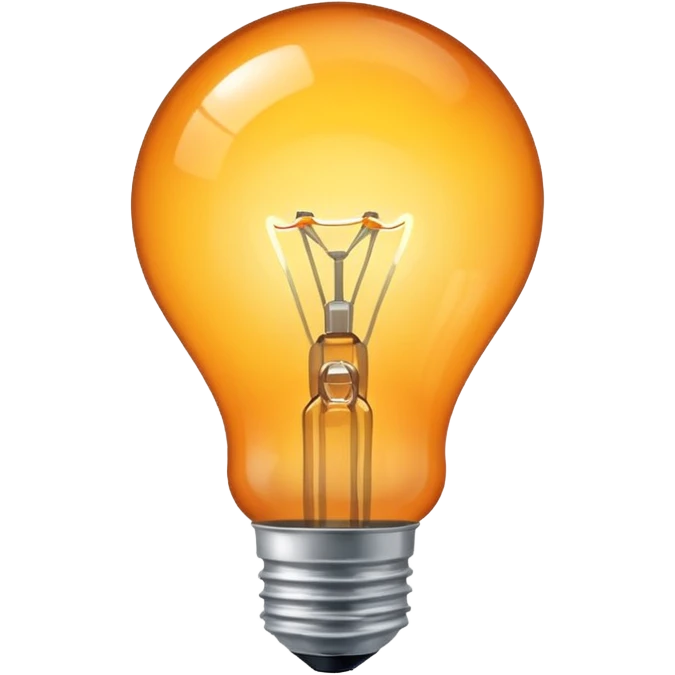 Bright lamp bulb emoji