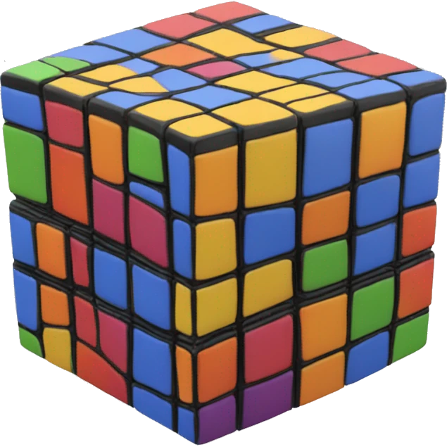 a perfect rubix cube emoji