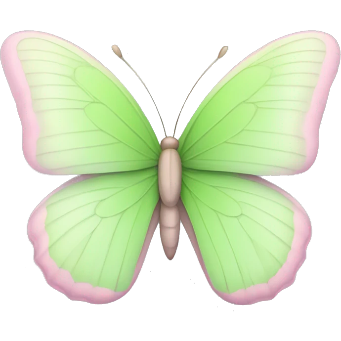 Light Green butterfly with light pink butterfly emoji