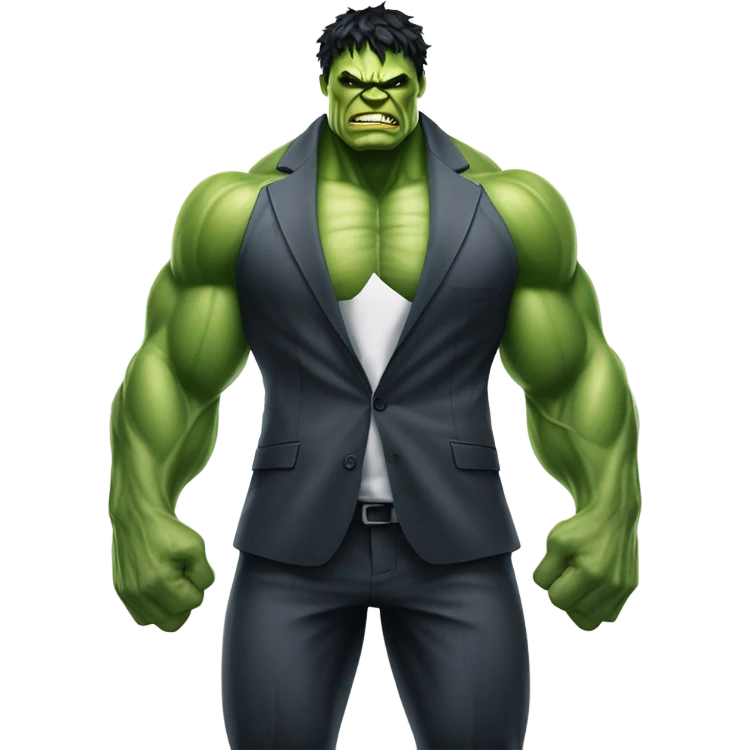 Hulk ripping business suit emoji