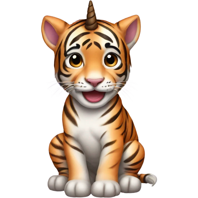 Unicorn tiger baby emoji