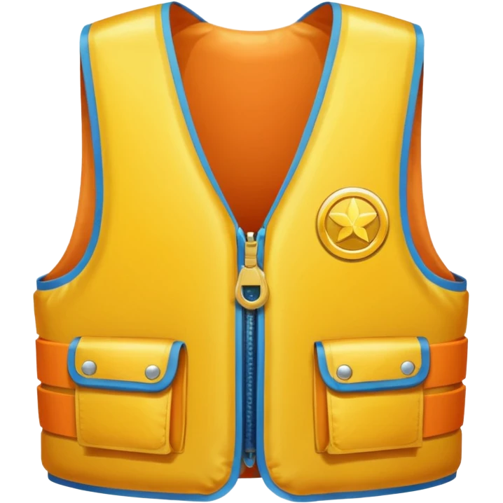 a gold medal with a gold lifevest engraved on it emoji