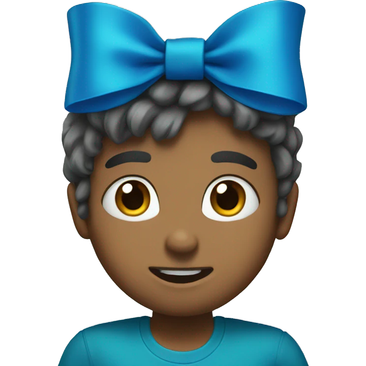 blue bow emoji