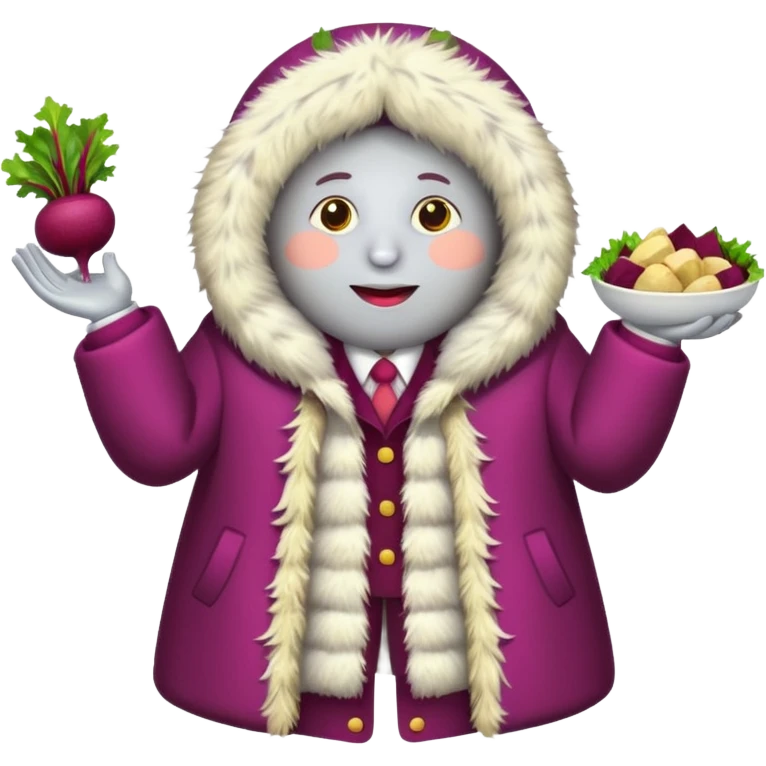 salad herring under a fur coat emoji