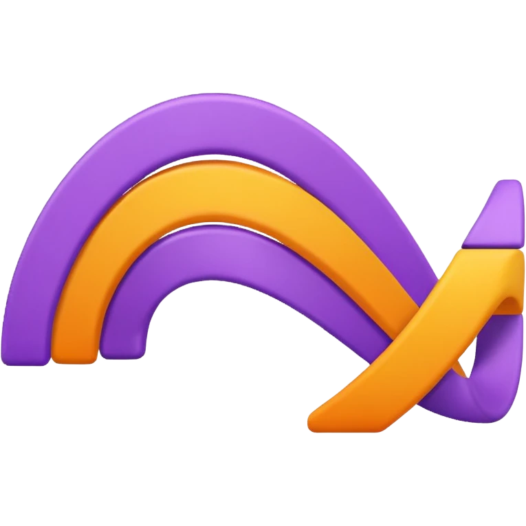 A purple, orange, and yellow graph with multiple curved lines emoji