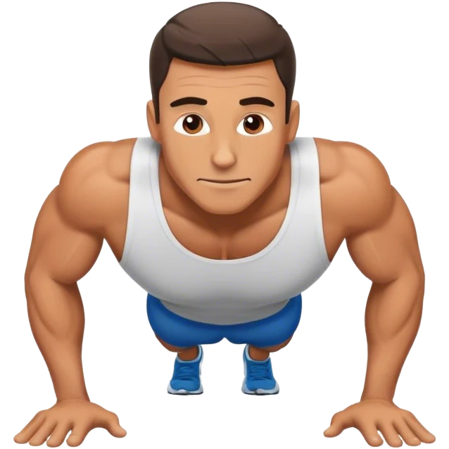 a man doing pushup emoji