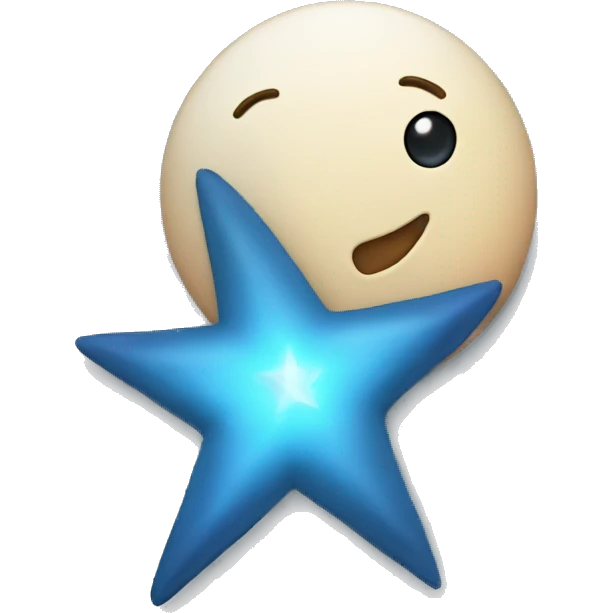 moon with shooting star emoji
