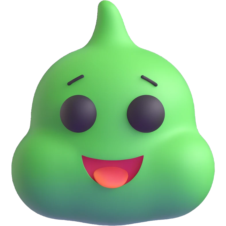 stinky green lines, microsoft style 3d fluent emoji emoji