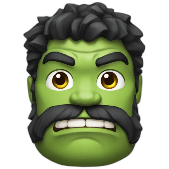 hulk with beard emoji