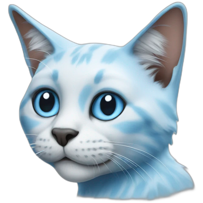 realistic blue smurf cat emoji