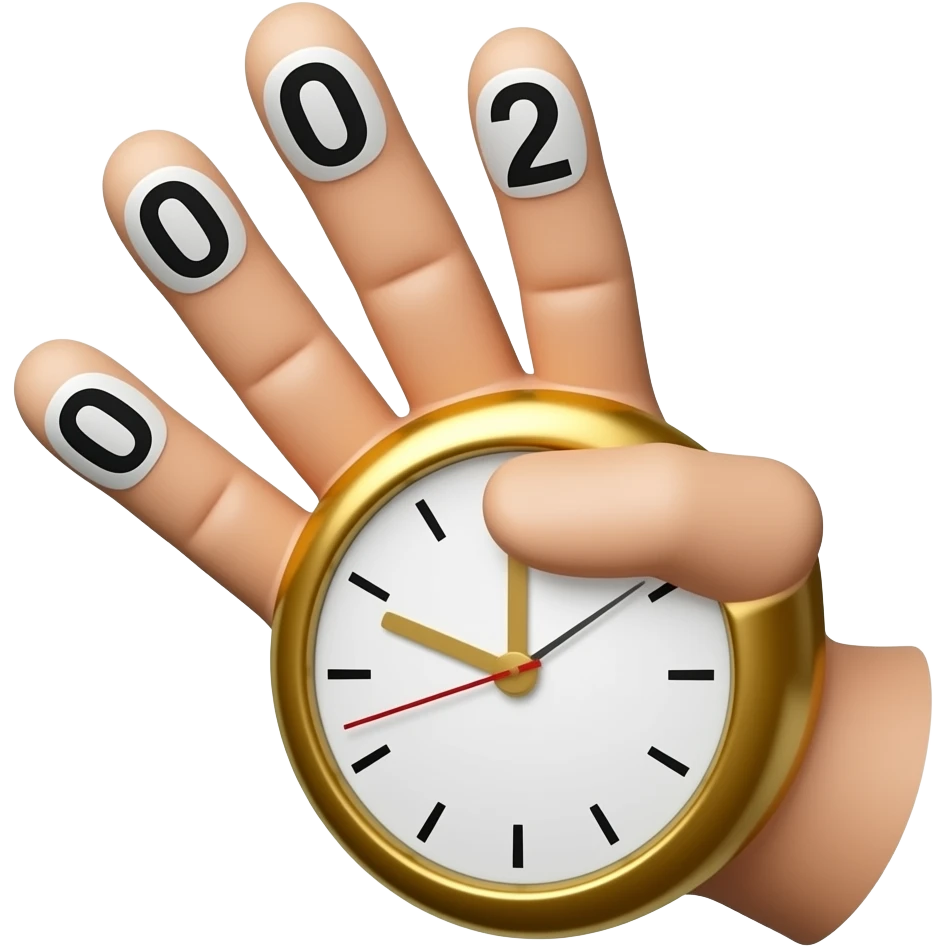 Clock it fingers animated hand emoji