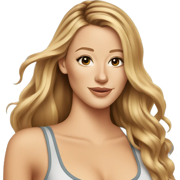 blake lively cartoon wearing tank top emoji