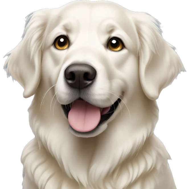 White golden retriever emoji