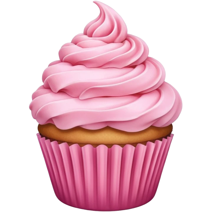 Cupcake with pink icing emoji