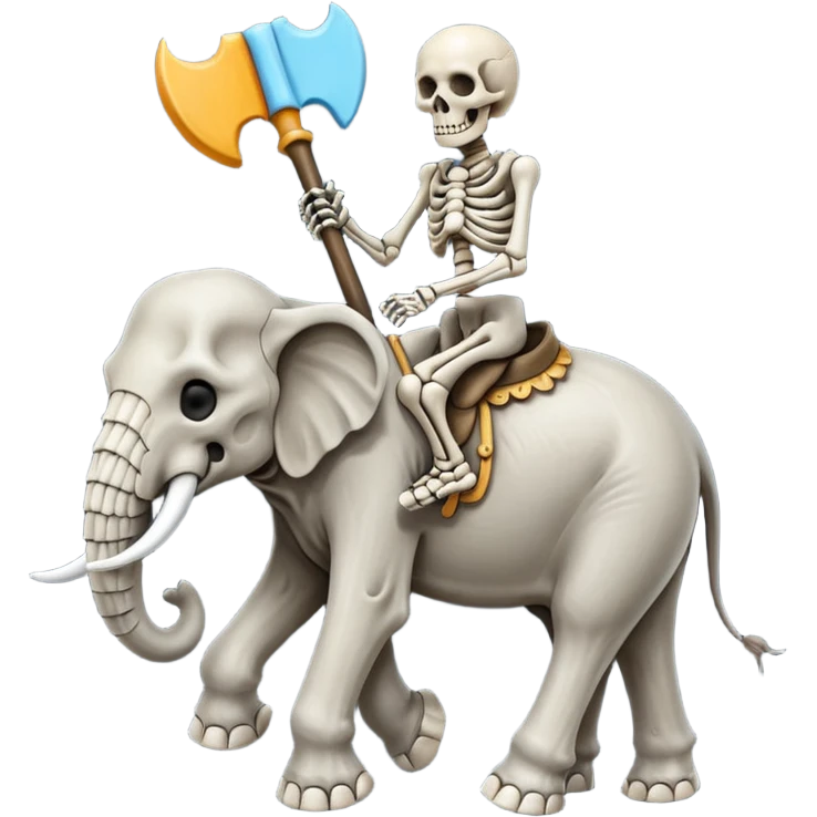 Skeleton Rider on elephant emoji