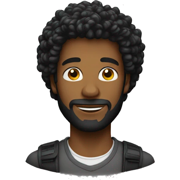 HOMEM CABELO PRETO emoji