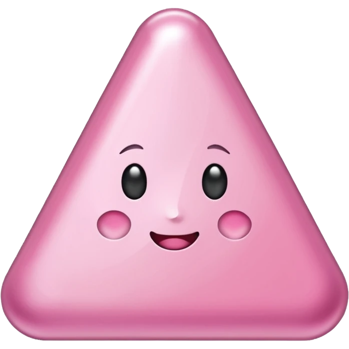 metallic light pink triangle candy emoji