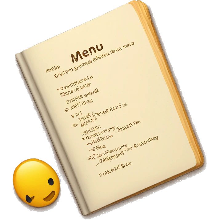 Menu book emoji